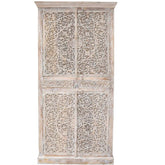 Indian Hand Carved Solid Wooden Cupboard Wardrobe D62